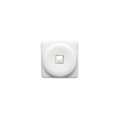 White Circle in a Square 2-Piece Dimensional Shank Back Button - 18L/11.5mm