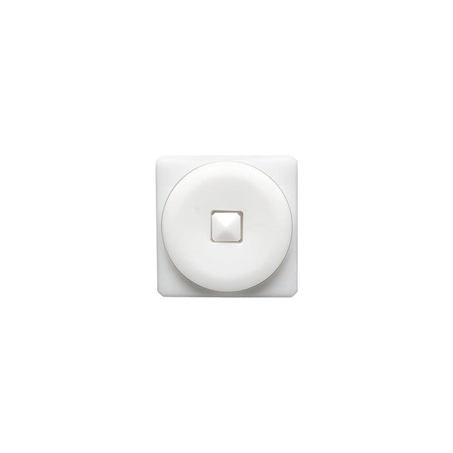 White Circle in a Square 2-Piece Dimensional Shank Back Button - 18L/11.5mm