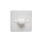 White Circle in a Square 2-Piece Dimensional Shank Back Button - 30L/19mm