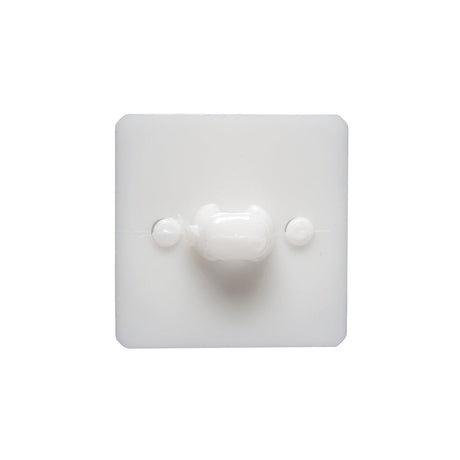 White Circle in a Square 2-Piece Dimensional Shank Back Button - 30L/19mm