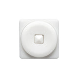 White Circle in a Square 2-Piece Dimensional Shank Back Button - 30L/19mm