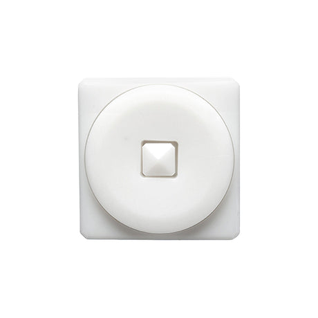 White Circle in a Square 2-Piece Dimensional Shank Back Button - 30L/19mm