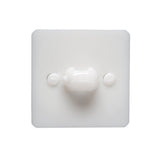 White Circle in a Square 2-Piece Dimensional Shank Back Button - 38L/24mm