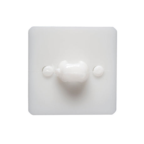 White Circle in a Square 2-Piece Dimensional Shank Back Button - 38L/24mm