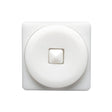 White Circle in a Square 2-Piece Dimensional Shank Back Button - 38L/24mm