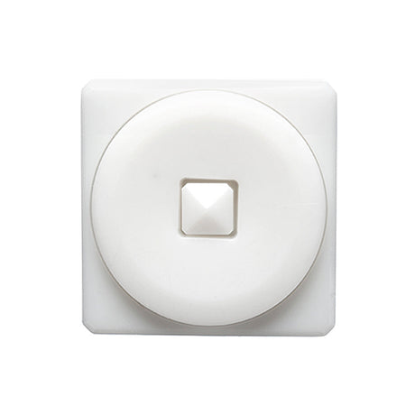 White Circle in a Square 2-Piece Dimensional Shank Back Button - 38L/24mm