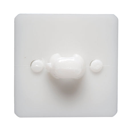 White Circle in a Square 2-Piece Dimensional Shank Back Button - 48L/30.5mm