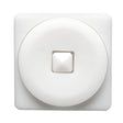 White Circle in a Square 2-Piece Dimensional Shank Back Button - 48L/30.5mm