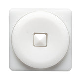 White Circle in a Square 2-Piece Dimensional Shank Back Button - 48L/30.5mm