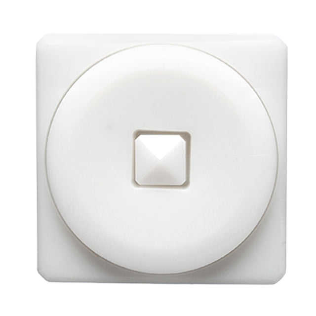 White Circle in a Square 2-Piece Dimensional Shank Back Button - 48L/30.5mm