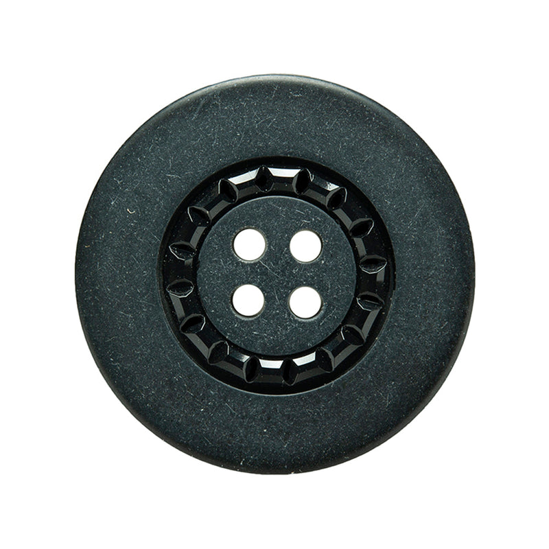 Gray and Black Decorative Button - 44L/28mm