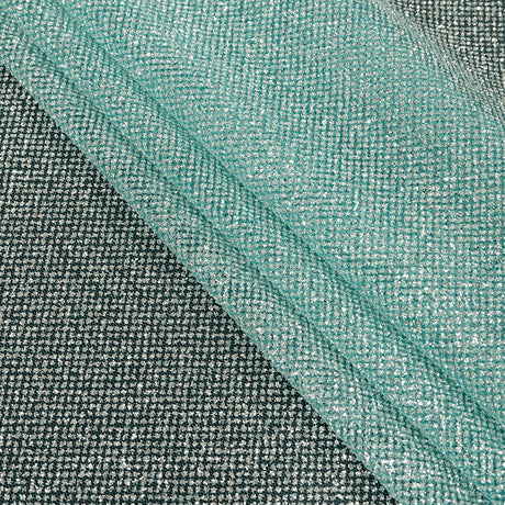 Tulle with Metallic Platinum Glitter - Lake Blue - Platina Collection