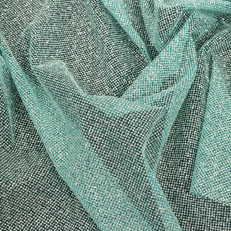 Tulle with Metallic Platinum Glitter - Lake Blue - Platina Collection
