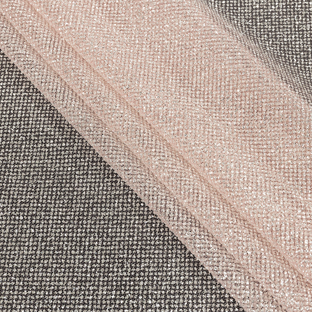 Tulle with Metallic Platinum Glitter - Dusty Rose - Platina Collection