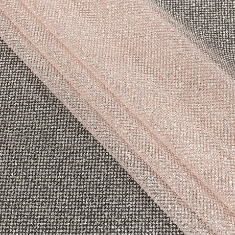 Tulle with Metallic Platinum Glitter - Dusty Rose - Platina Collection