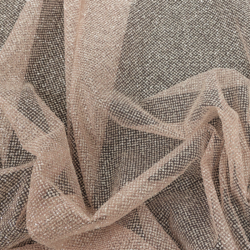 Tulle with Metallic Platinum Glitter - Dusty Rose - Platina Collection