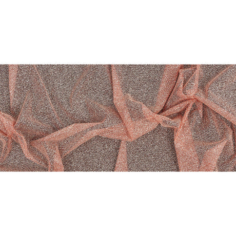 Tulle with Metallic Platinum Glitter - Shrimp - Platina Collection