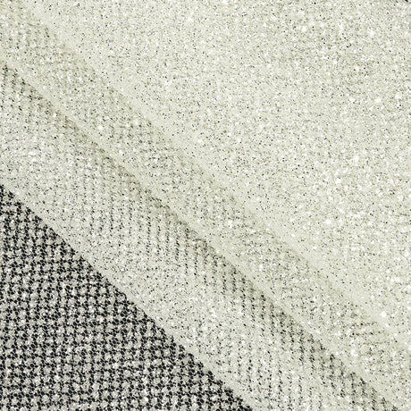 Tulle with Metallic Platinum Glitter - Clearly Aqua - Platina Collection