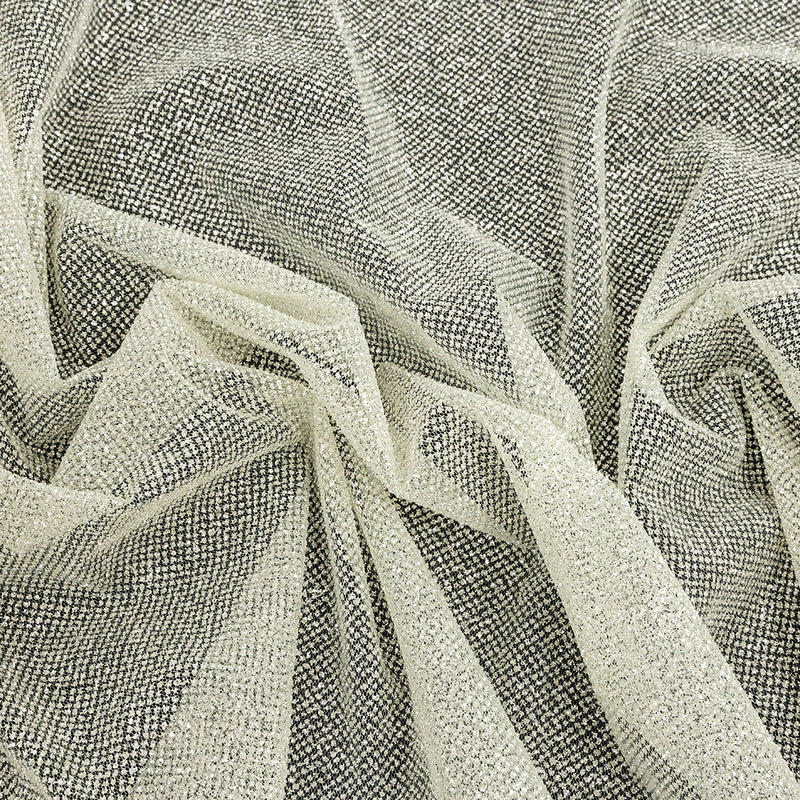 Tulle with Metallic Platinum Glitter - Clearly Aqua - Platina Collection