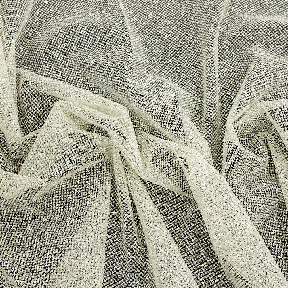 Tulle with Metallic Platinum Glitter - Clearly Aqua - Platina Collection