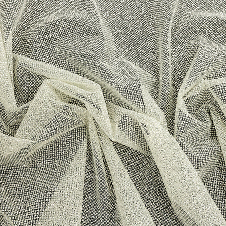 Tulle with Metallic Platinum Glitter - Clearly Aqua - Platina Collection