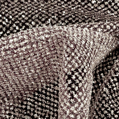 Tulle with Metallic Platinum Glitter - Winetasting - Platina Collection