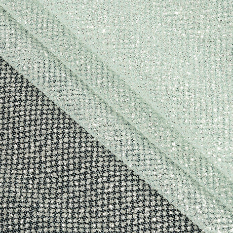 Tulle with Metallic Platinum Glitter - Clearwater - Platina Collection
