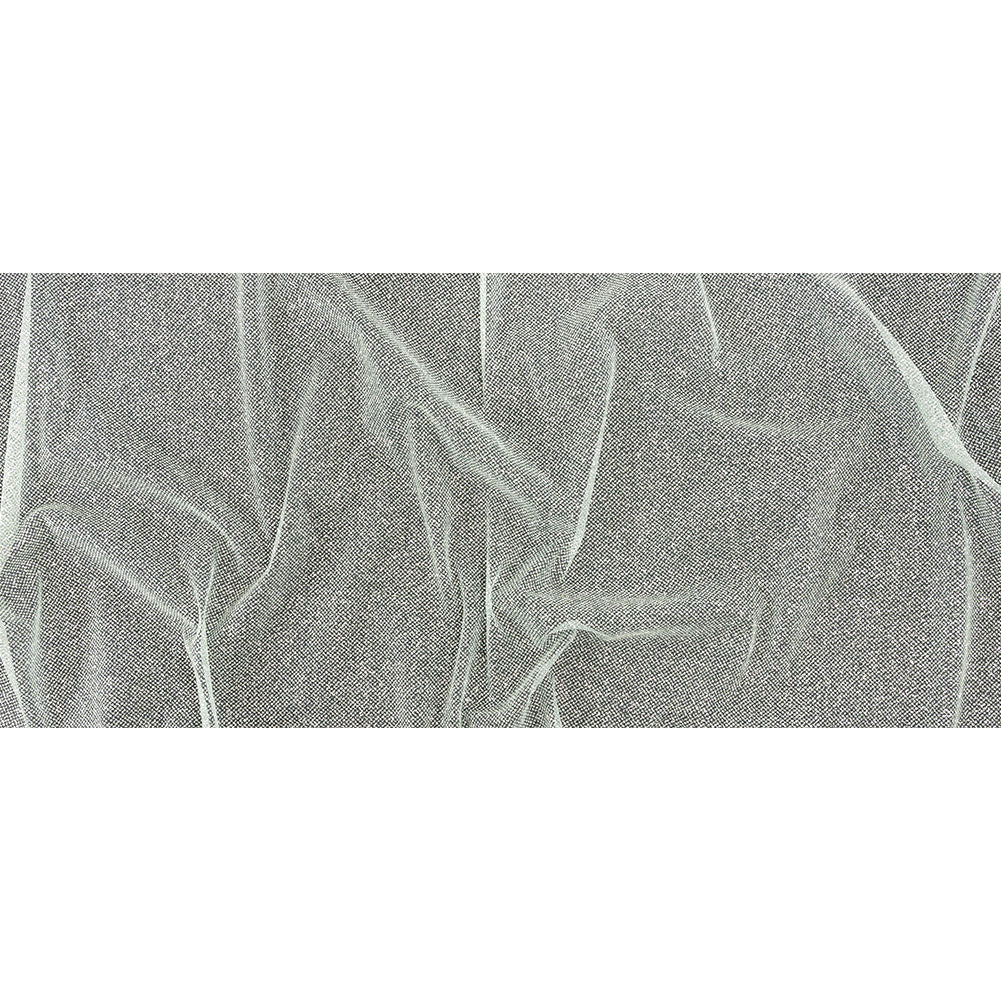 Tulle with Metallic Platinum Glitter - Clearwater - Platina Collection