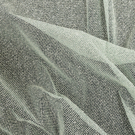 Tulle with Metallic Platinum Glitter - Clearwater - Platina Collection
