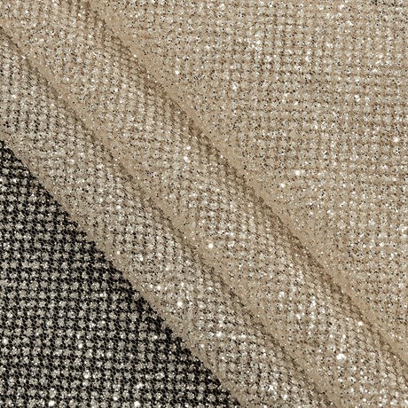Tulle with Metallic Platinum Glitter - Caramel - Platina Collection