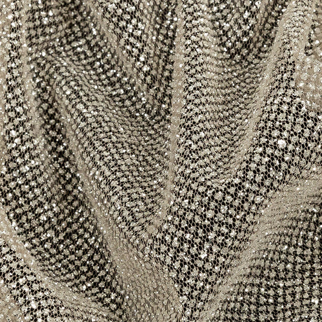 Tulle with Metallic Platinum Glitter - Caramel - Platina Collection