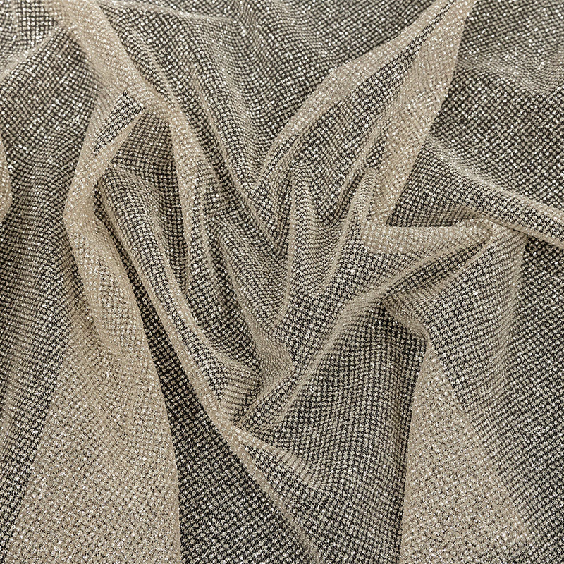 Tulle with Metallic Platinum Glitter - Caramel - Platina Collection
