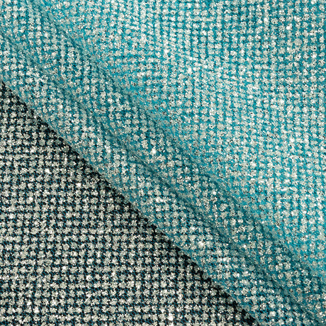 Tulle with Metallic Platinum Glitter - Barrier Reef - Platina Collection
