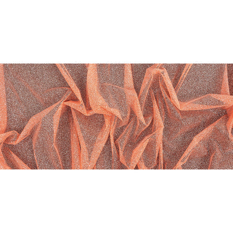 Tulle with Metallic Platinum Glitter - Neon Orange - Platina Collection