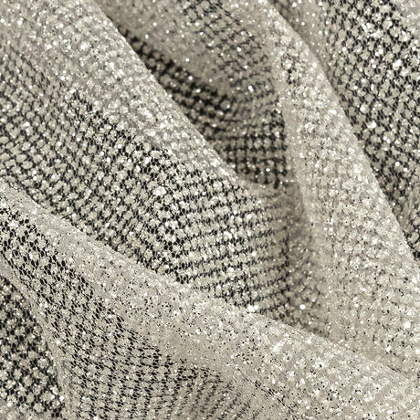 Tulle with Metallic Platinum Glitter - Dove Gray - Platina Collection