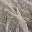 Tulle with Metallic Platinum Glitter - Dove Gray - Platina Collection