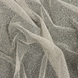 Tulle with Metallic Platinum Glitter - Dove Gray - Platina Collection