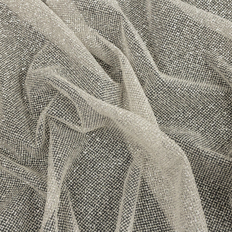 Tulle with Metallic Platinum Glitter - Dove Gray - Platina Collection