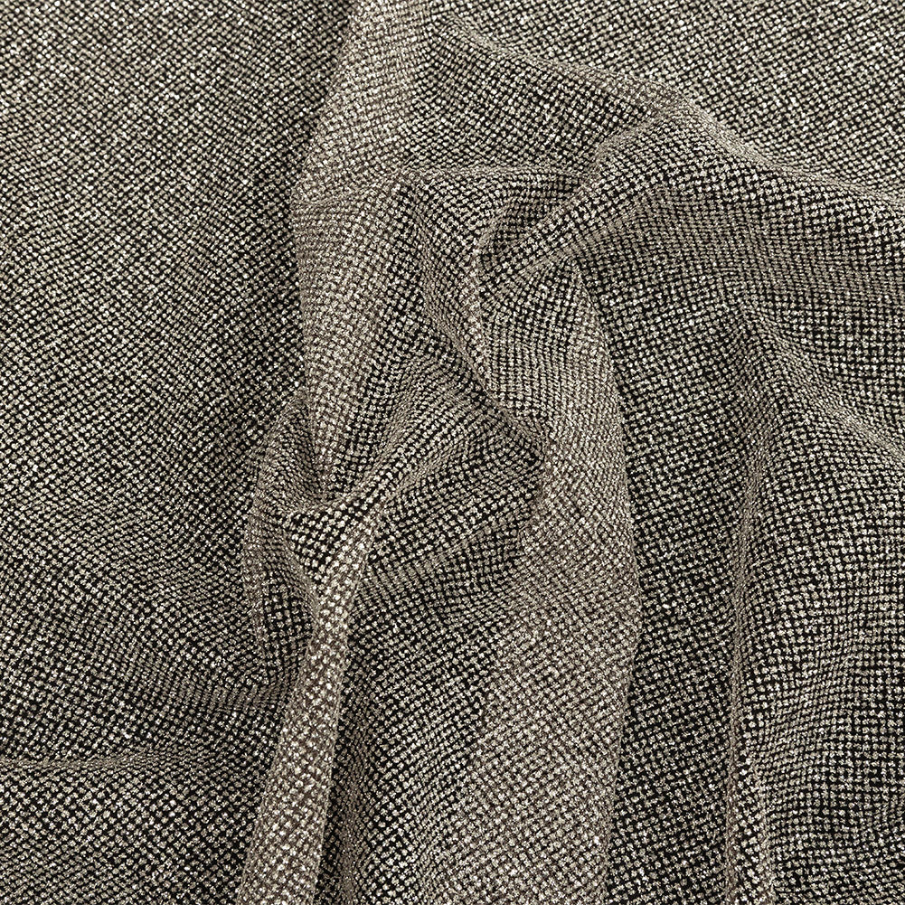 Tulle with Metallic Platinum Glitter - Brown - Platina Collection