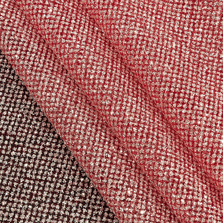 Tulle with Metallic Platinum Glitter - Red - Platina Collection