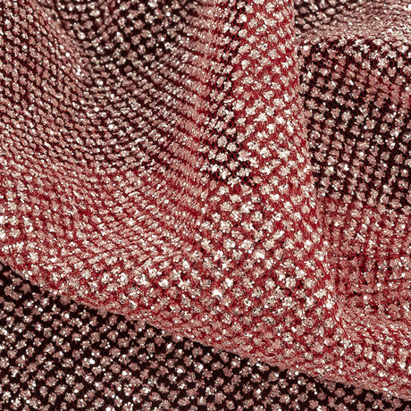 Tulle with Metallic Platinum Glitter - Red - Platina Collection