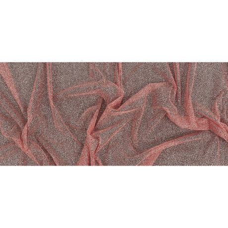 Tulle with Metallic Platinum Glitter - Red - Platina Collection