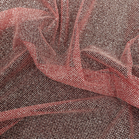 Tulle with Metallic Platinum Glitter - Red - Platina Collection
