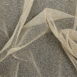Tulle with Metallic Platinum Glitter - Champagne - Platina Collection