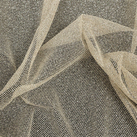 Tulle with Metallic Platinum Glitter - Champagne - Platina Collection