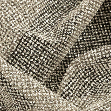 Tulle with Metallic Platinum Glitter - Mink - Platina Collection
