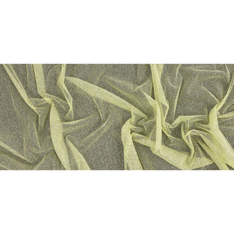 Tulle with Metallic Platinum Glitter - Pistachio Green - Platina Collection