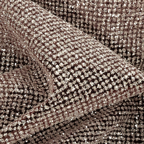 Tulle with Metallic Platinum Glitter - Claret - Platina Collection