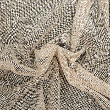 Tulle with Metallic Platinum Glitter - Powder - Platina Collection
