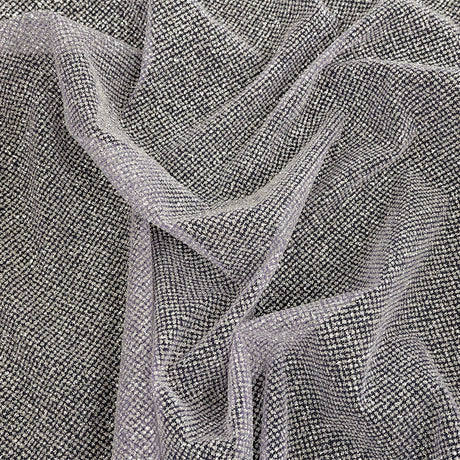 Tulle with Metallic Platinum Glitter - Hocus Pocus - Platina Collection